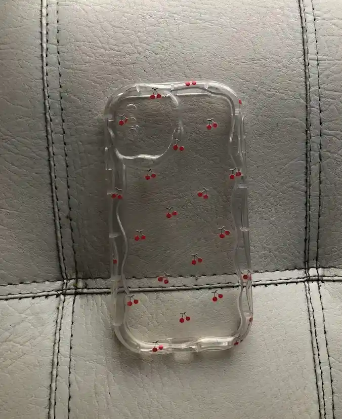 Forro Funda Transparente Con Cerezas Para Celular Iphone X/xs