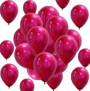 Paquete Por 20 Unidades De Globos Bombas R-12 Color Fucsia Metalizado