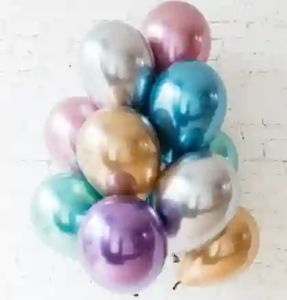 Paquete Por 20 Unidades De Globos Bombas R-12 Colores Metalizados