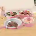 Set De Ollas Con Utensilios X13 Pcs Rosado