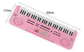 Piano Organeta Teclado Para Niños 61 Teclas Rosa