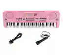 Piano Organeta Teclado Para Niños 61 Teclas Rosa