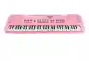 Piano Organeta Teclado Para Niños 61 Teclas Rosa