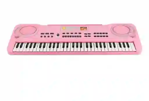 Piano Organeta Teclado Para Niños 61 Teclas Rosa