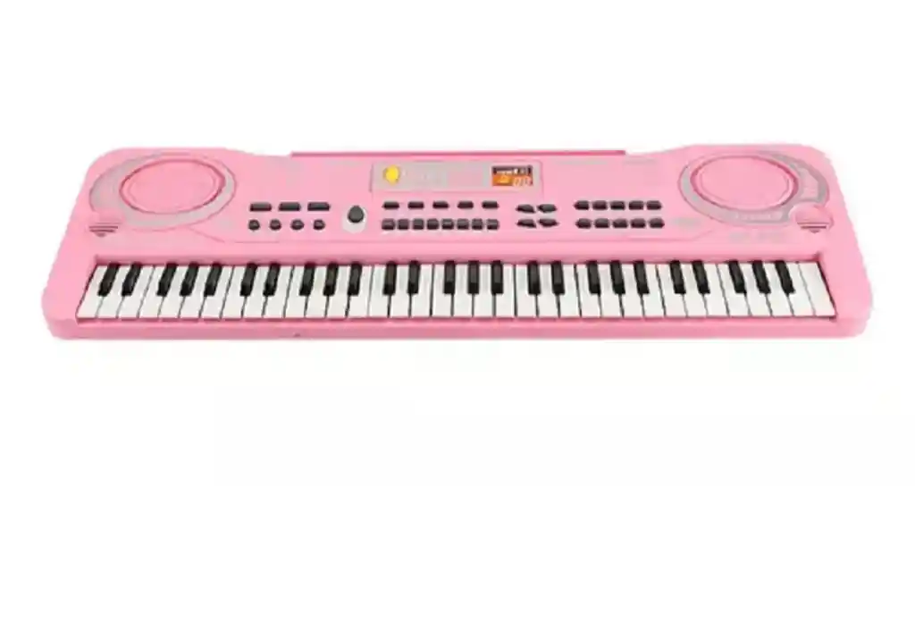 Piano Organeta Teclado Para Niños 61 Teclas Rosa