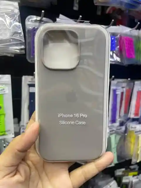 Iphone 16 Pro | Color Gris Cemento | Silicone Case | Rigido | Carcasa Protectora | Antihumedad