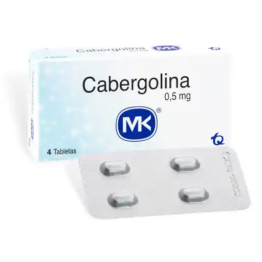 Mk Cabergolina (0.5 mg) 4 Tabletas