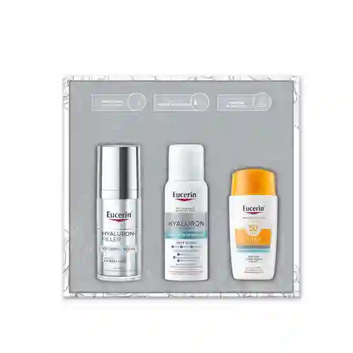 Kit Eucerin Epigenetic Serum+protector Solar Hydrofluid+hyaluron Filler Mist Spray