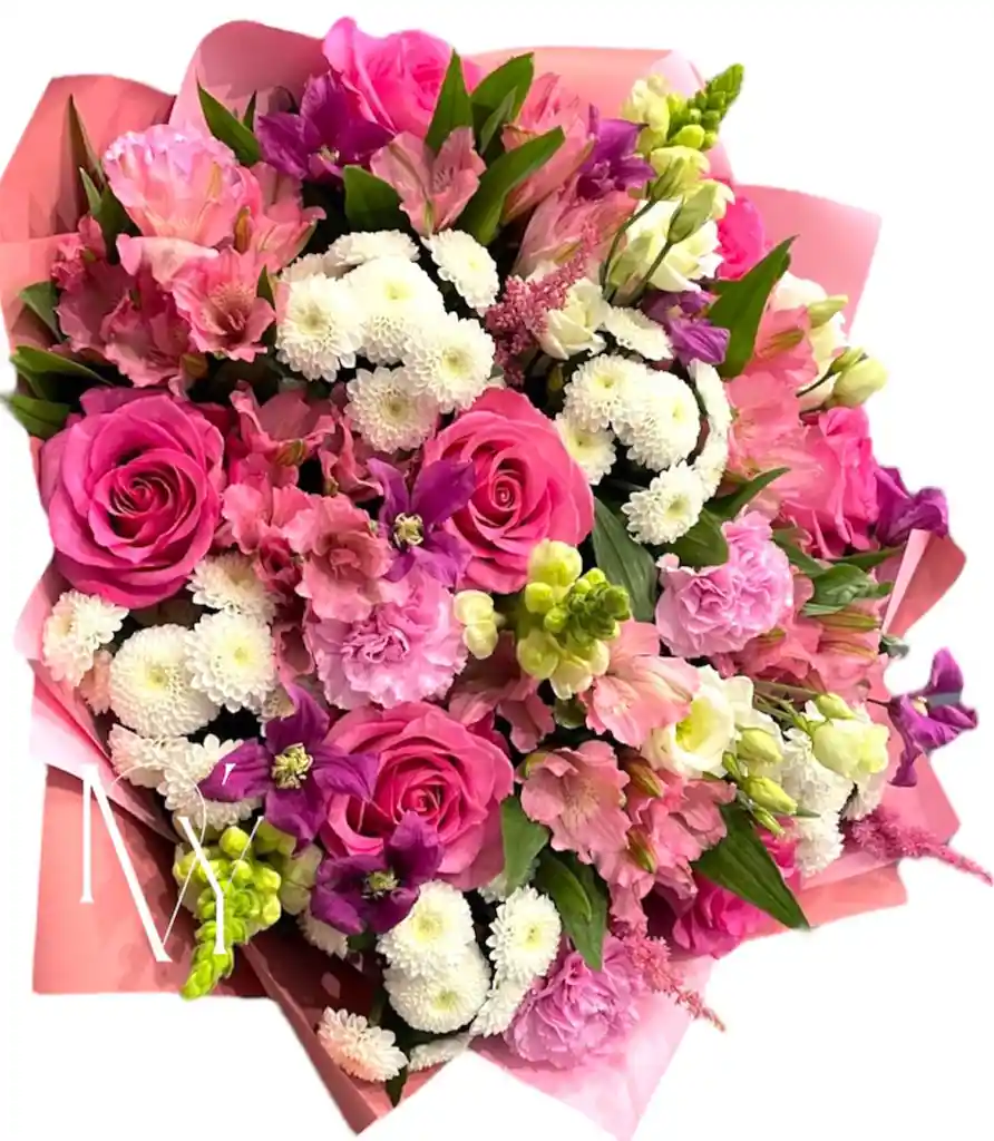 Flores Rosas Rosadas X24 Y Flores Rosadas