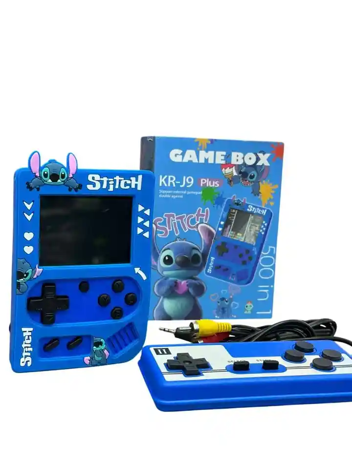 Consola Game Box De Stitch Animada Variedad De Juegos