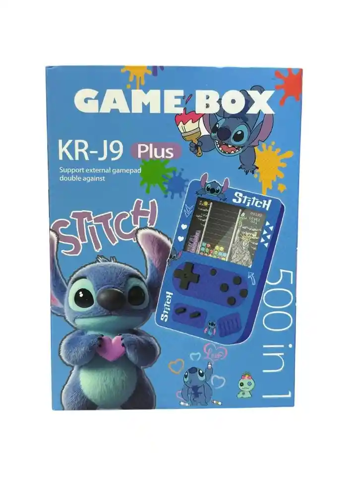 Consola Game Box De Stitch Animada Variedad De Juegos