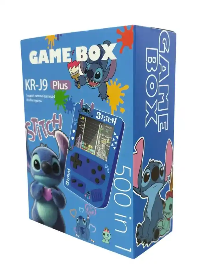 Consola Game Box De Stitch Animada Variedad De Juegos