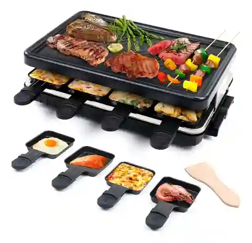 Plancha Eléctrica Multifuncional Sokany 1600w Sk-08139 Negro Con 8 Sartenes Individuales