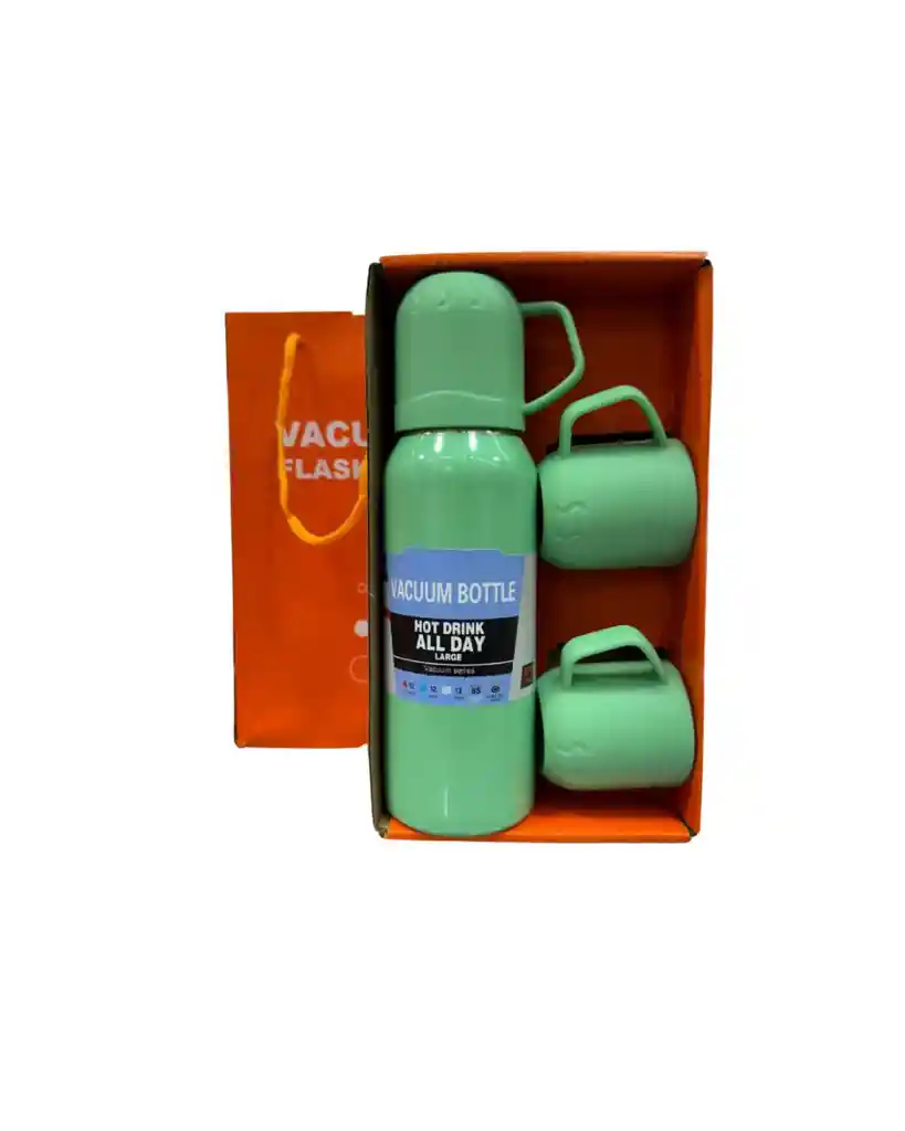 Set Termo 500 Ml Con 3 Tazas