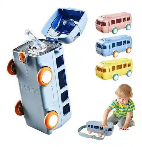 Termo Para Niños Diseño Bus Carrito Botella