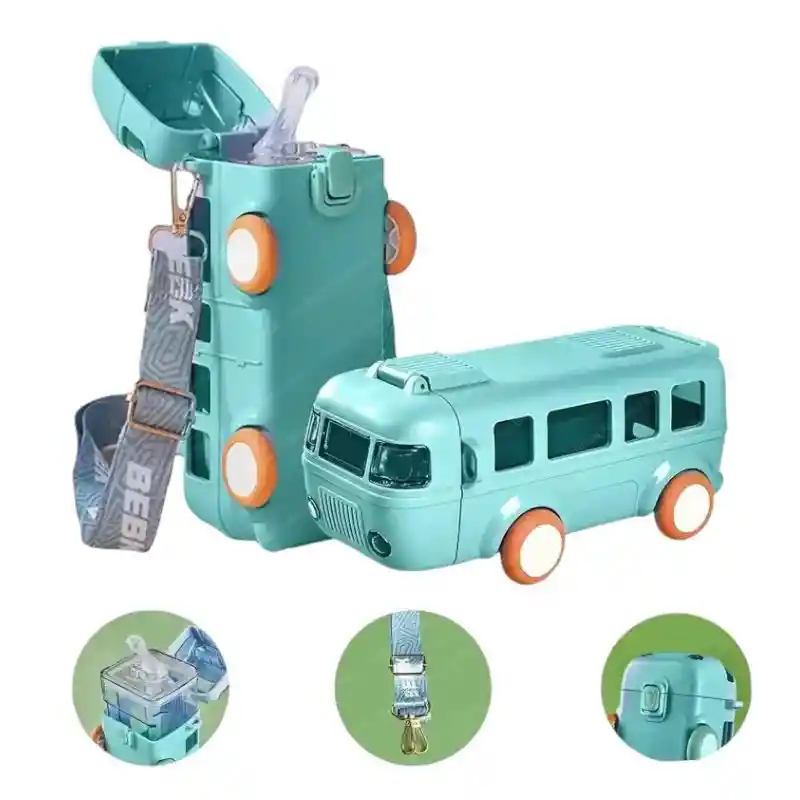 Termo Para Niños Diseño Bus Carrito Botella