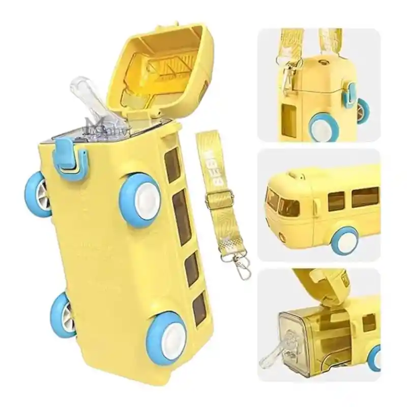 Termo Para Niños Diseño Bus Carrito Botella