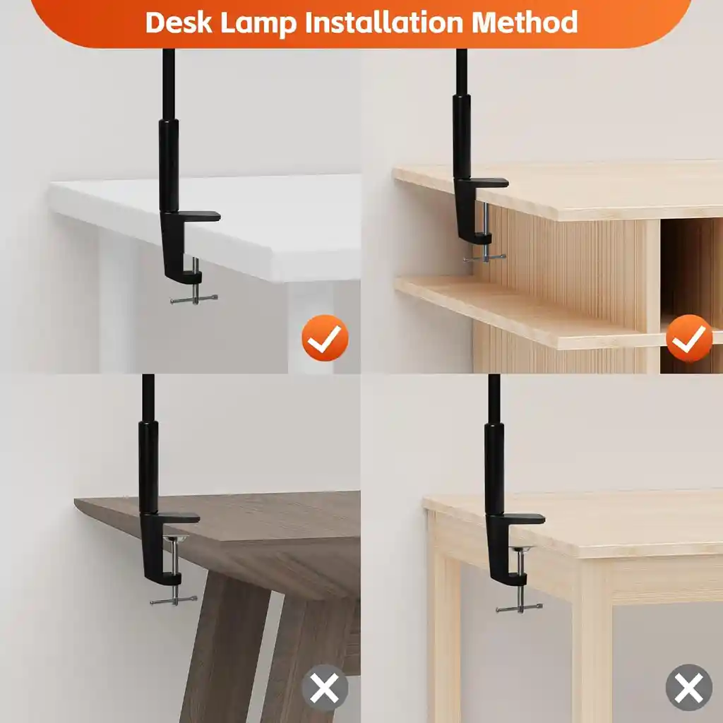 Lámpara De Escritorio, Luz Led De Escritorio Con Atenuación Continua Con 3 Modos De Colores Para Oficina En Casa