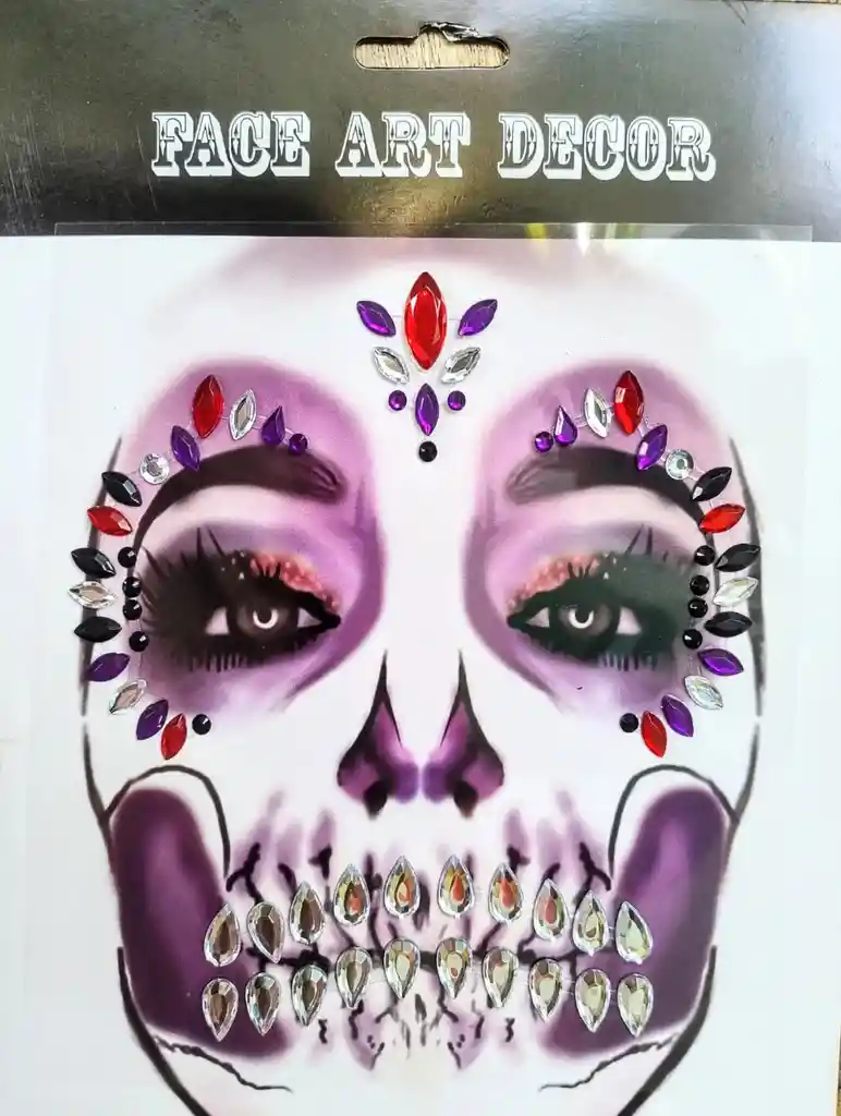 Catrina Piedras Faciales Maquillaje Disfraz