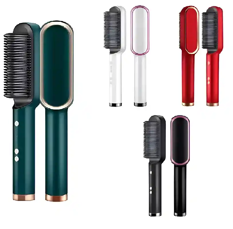 Cepillo Alisador Genérica Escova Alisadora Branca Negro