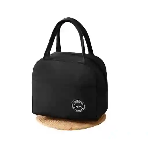 Lonchera Bolsa Térmica Impermeable Cremallera Portátil Lavable Negro