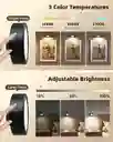 Luces Led Montadas En La Pared, Lámpara Recargable De 5500 Mah, 3 Temperaturas De Color, Control Remoto Y Táctil, Rotación De 360°, Luz De Pared Inalámbrica Regulable