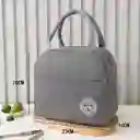 Lonchera Bolsa Térmica Impermeable Cremallera Portátil Lavable Gris