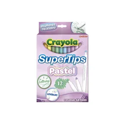 Plumon Crayola Lavable Super Tips X12 Pastel