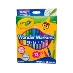 Plumon Crayola Punta Fina X 12