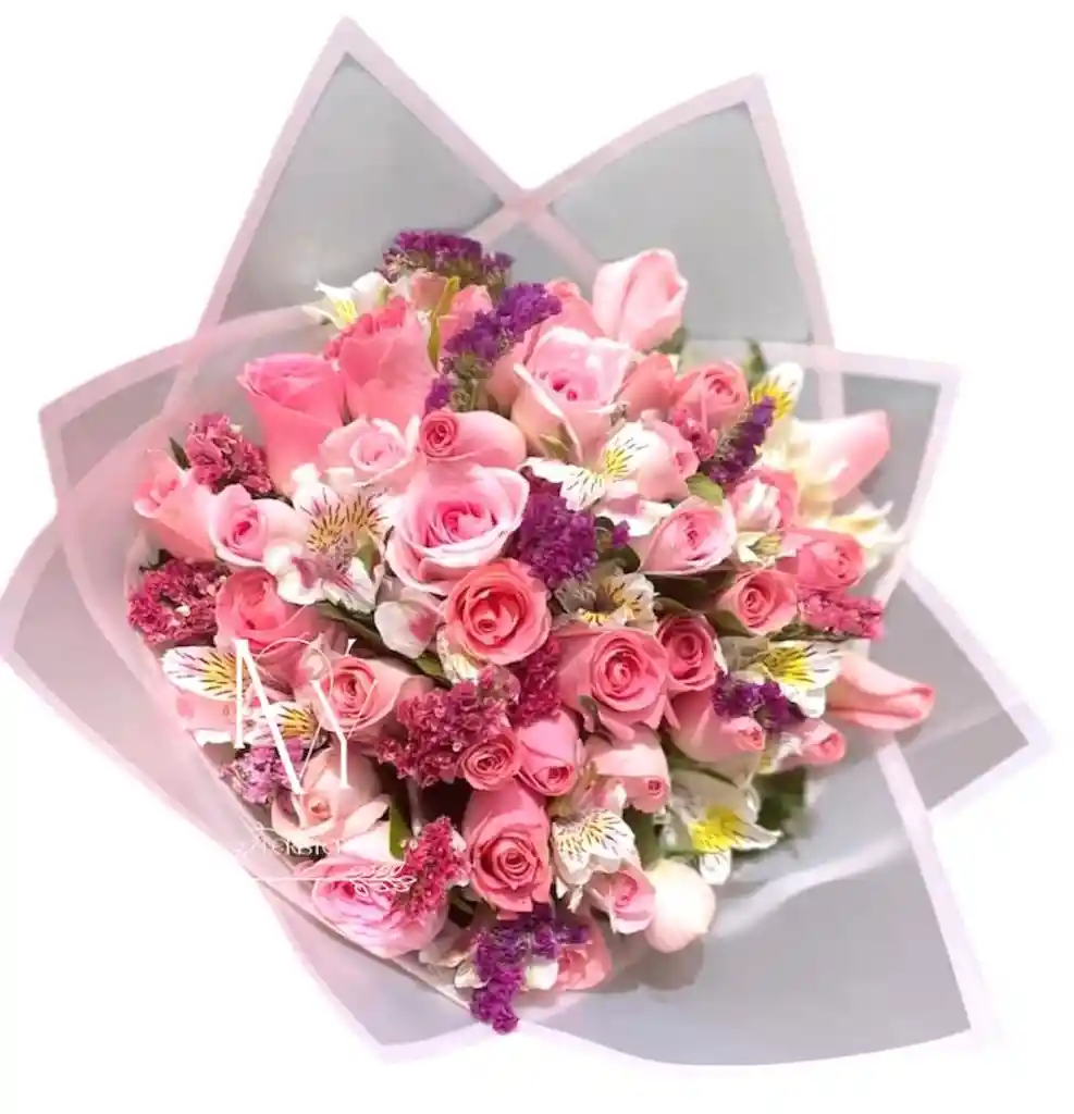 Flores Rosas Rosadas X24