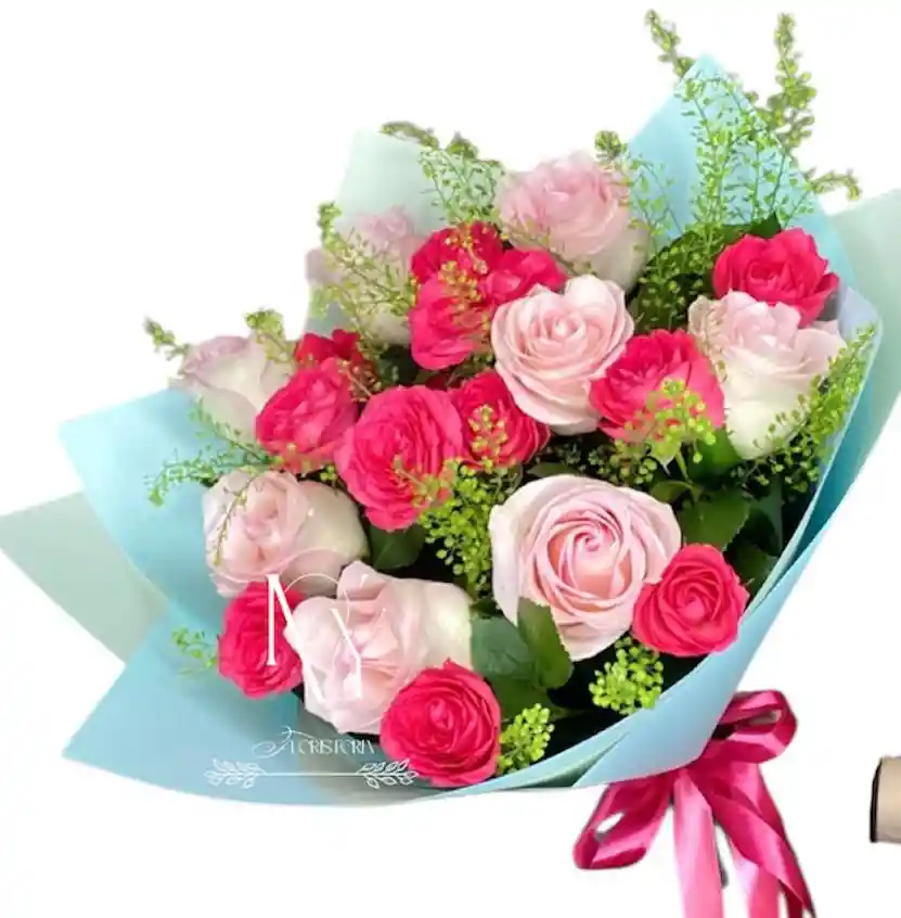 Flores Rosas Rosadas Y Fucsia