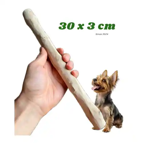 Palo Madera Café Perro Juguete Anti Estrés Limpieza Dental - S