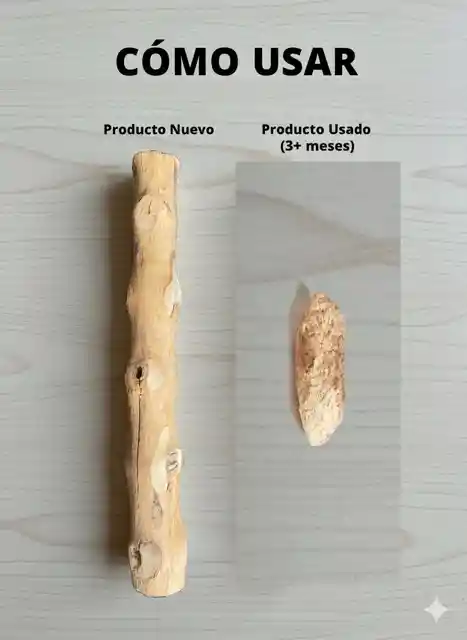 Palo Madera Café Perro Juguete Anti Estrés Limpieza Dental - S