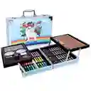 Set Arte 145 Pzs Kit Colores Dibujo Pintura Acuarela Unicornio Az