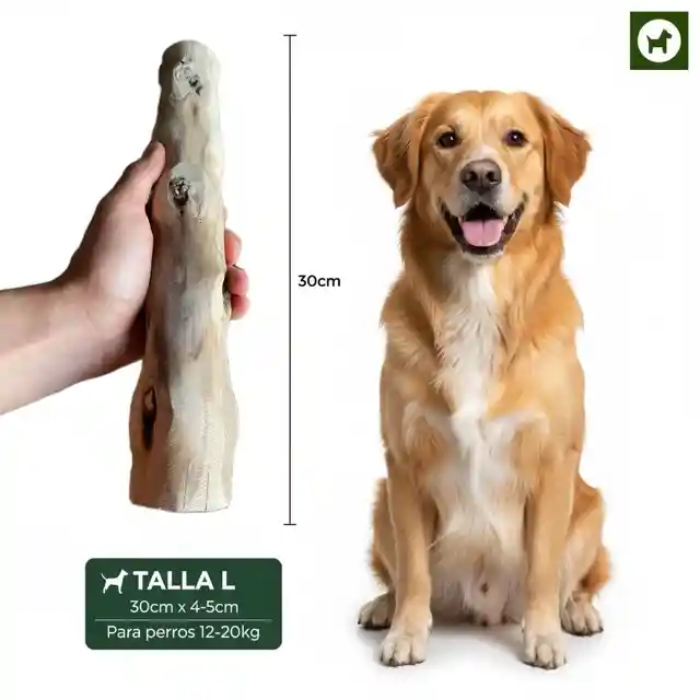 Palo Masticable Madera Café Perro Resistente Antisarro L