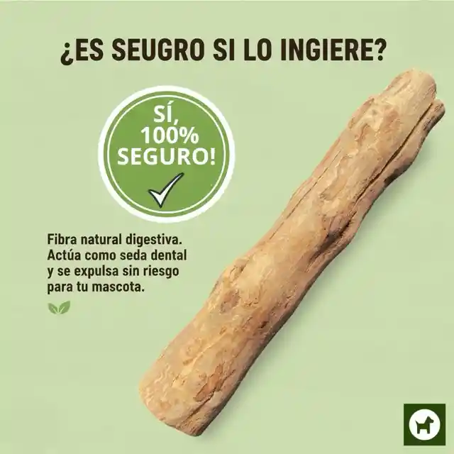 Palo Masticable Madera Café Perro Resistente Antisarro L