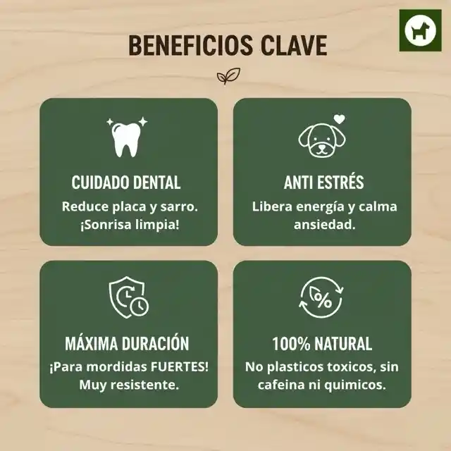 Palo Masticable Madera Café Perro Resistente Antisarro L