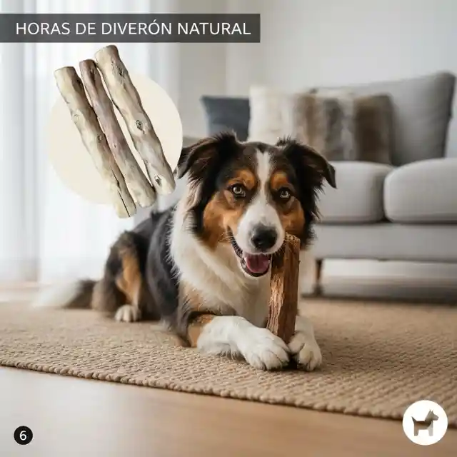 Palo Masticable Madera Café Perro Dental Antisarro Talla - M