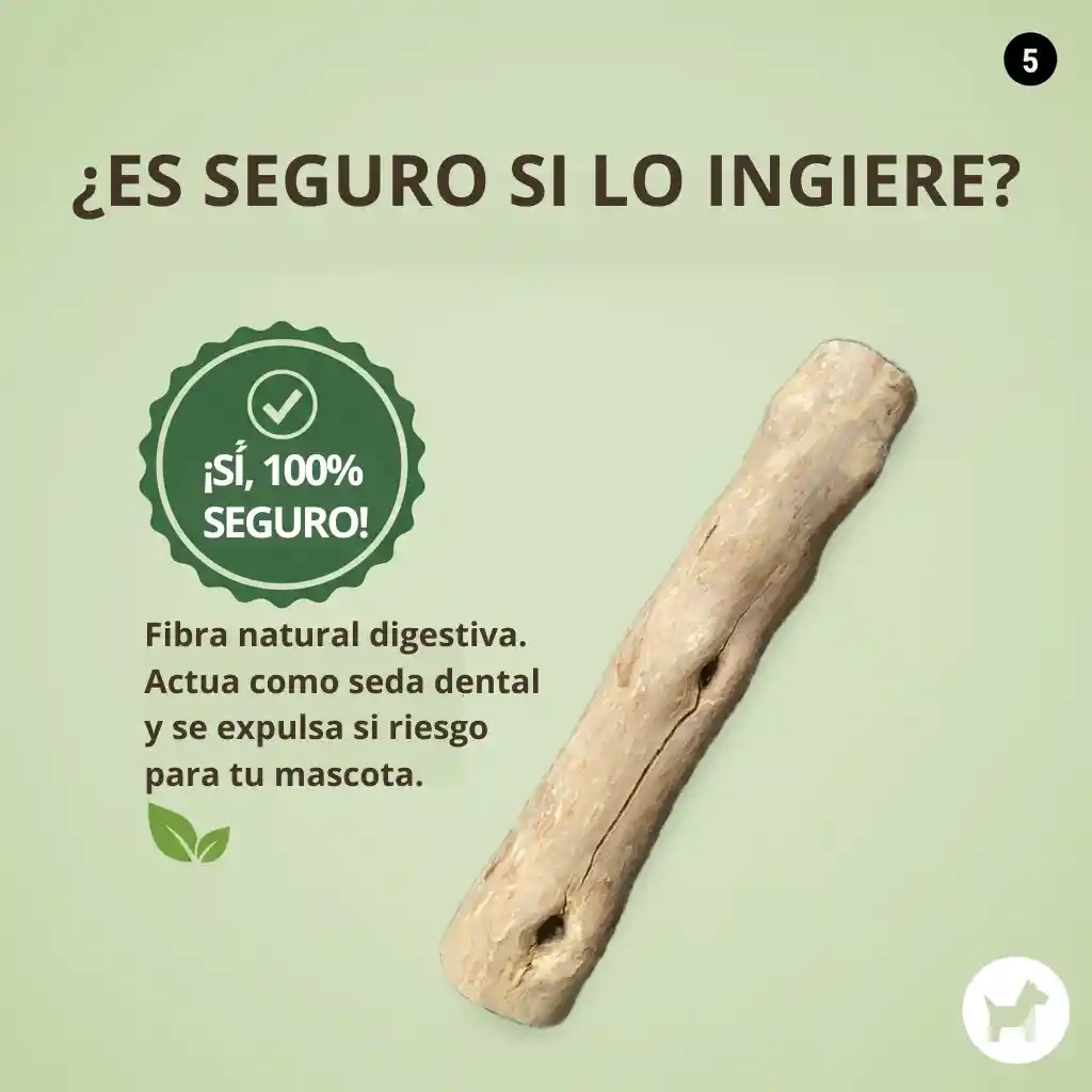 Palo Masticable Madera Café Perro Dental Antisarro Talla - M