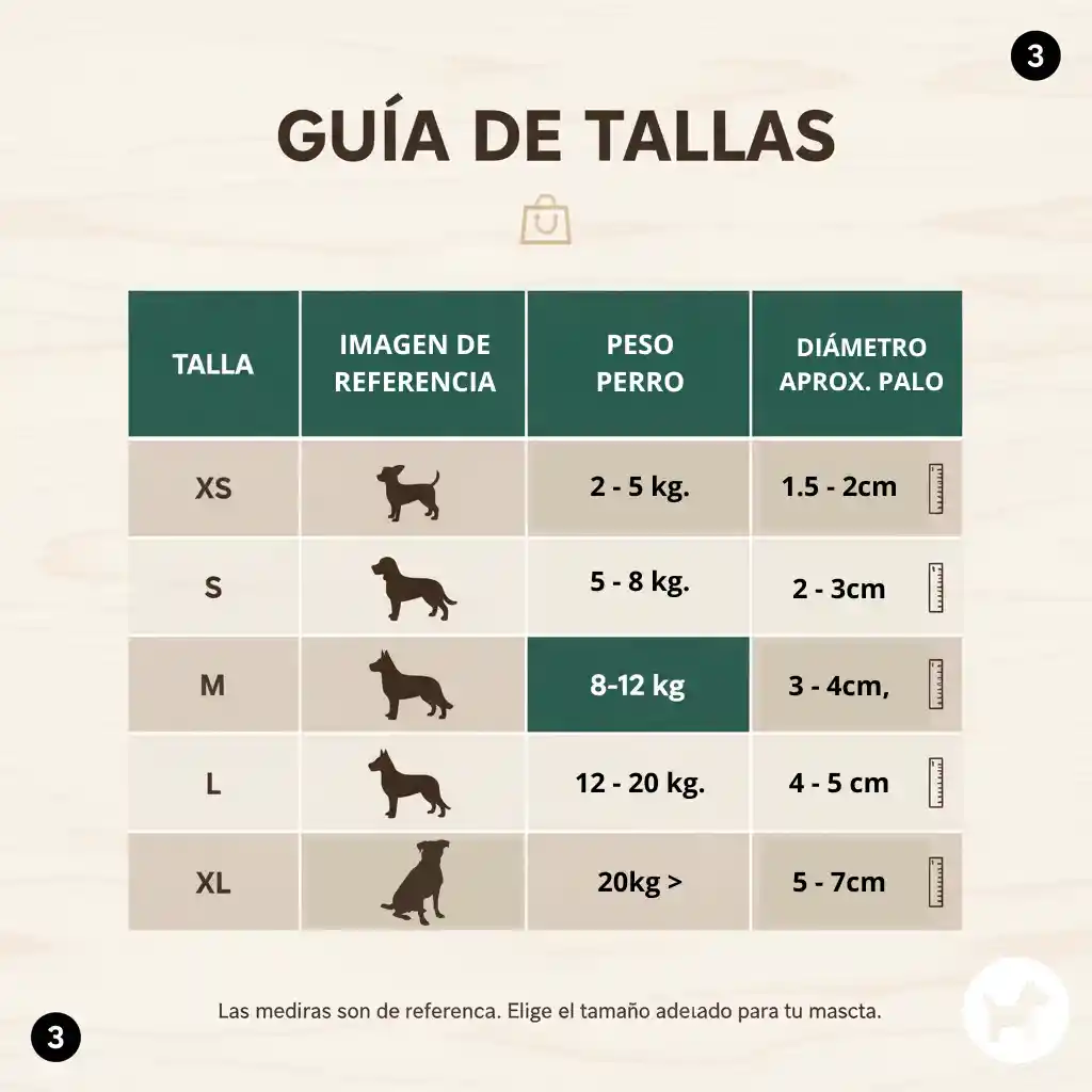 Palo Masticable Madera Café Perro Dental Antisarro Talla - M