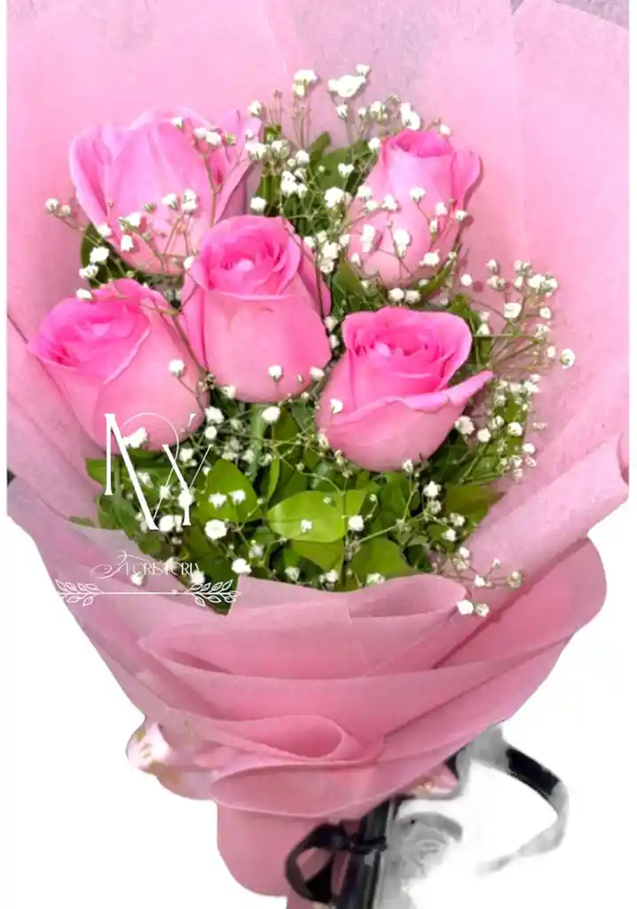 Flores Rosas Fucsia X6