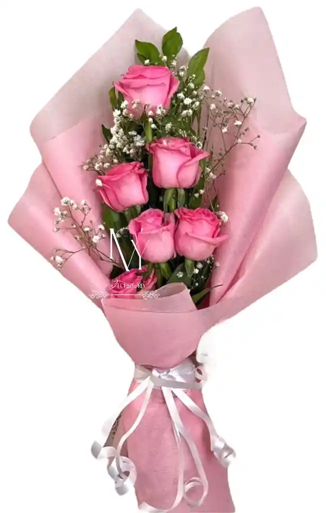 Flores Rosas Fucsia X6