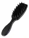 Cepillo Peine Masajeador Siliconado Grande Color Negro Enkor