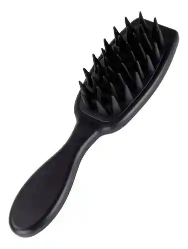 Cepillo Peine Masajeador Siliconado Grande Color Negro Enkor