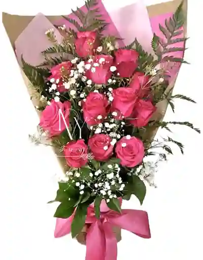 Rosas Fucsia X12