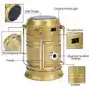 Lampara De Camping Recargable Con Panel Solar Y Linterna Frontal