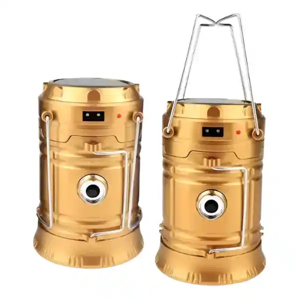 Lampara De Camping Recargable Con Panel Solar Y Linterna Frontal