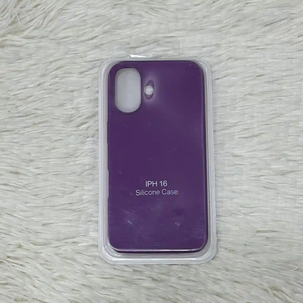 Forro Iphone 16 / Silicona Morado / Resistencia Y Moda