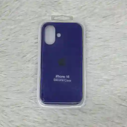 Forro Iphone 16 / Silicona Azul Oscuro / Resistencia Y Moda