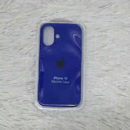 Forro Iphone 16 / Silicona Azul / Resistencia Y Moda